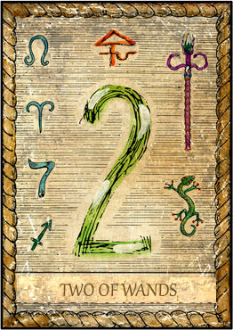 Tarot Card - 2 of Wands