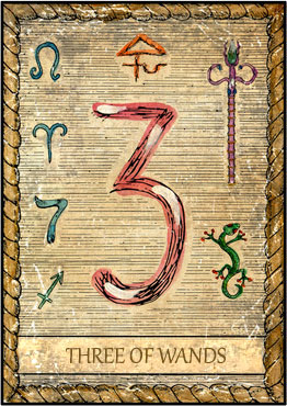 Tarot Card - 3 of Wands