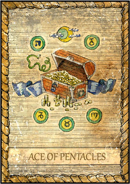 Tarot Card - Ace of Pentacles