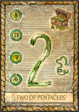 Tarot Card - 2 of Pentacles