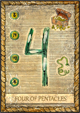 Tarot Card - 4 of Pentacles