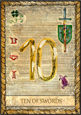 Tarot Card - 10 of Swords