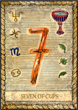 Tarot Card - 7 of Cups